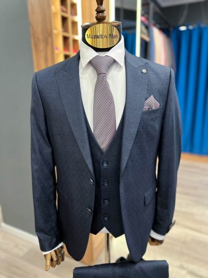Костюм MAZALTOVMAN 3-ка премиум Синий фактурный