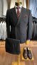 Костюм MAZALTOVMAN 2-ка Двубортный премиум Черный в полоску