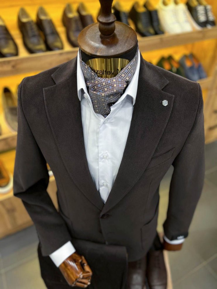 Костюм MAZALTOVMAN 2-ка премиум Коричневый вельвет