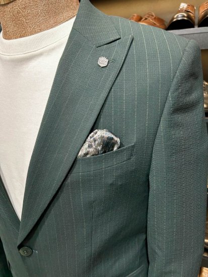 Костюм MAZALTOVMAN 2-ка  Зеленый в полоску премиум