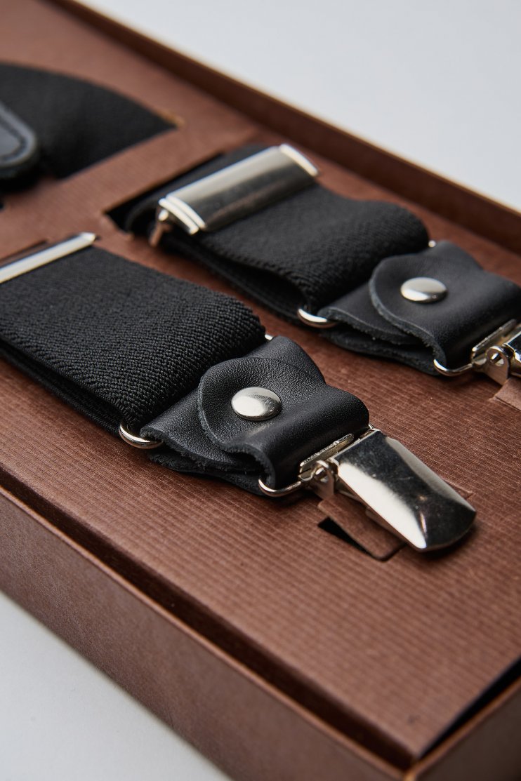 Мужские подтяжки черные