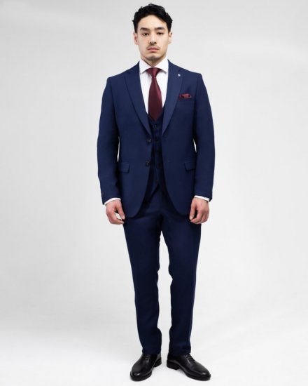 Костюм с жилетом MAZALTOVMAN синий фактурный