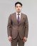 Молодежный костюм 2-ка Mazaltovman коричневый из фактурной ткани
