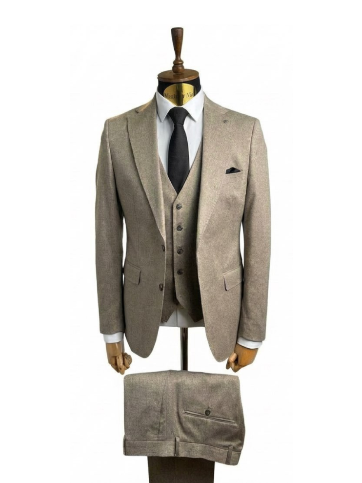 Костюм MAZALTOVMAN 3-ка премиум Бежевый фактурный