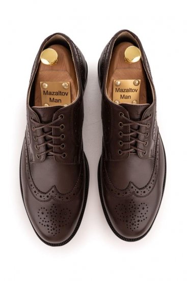 Дерби MAZALTOVMAN Коричневые брогированные
