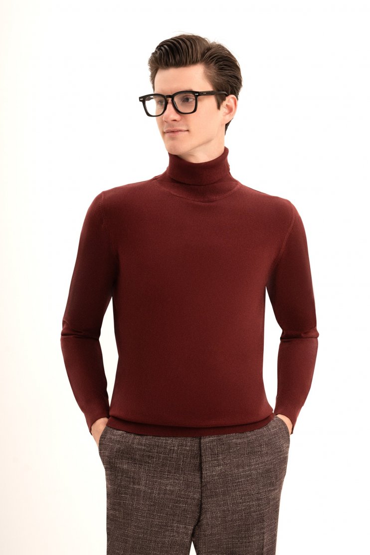 Водолазка МАС Винно-красная 