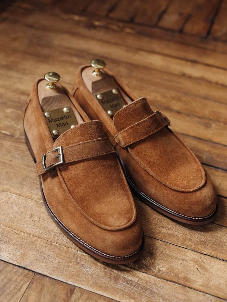 Лоферы MAZALTOVMAN Коричневые замшевые