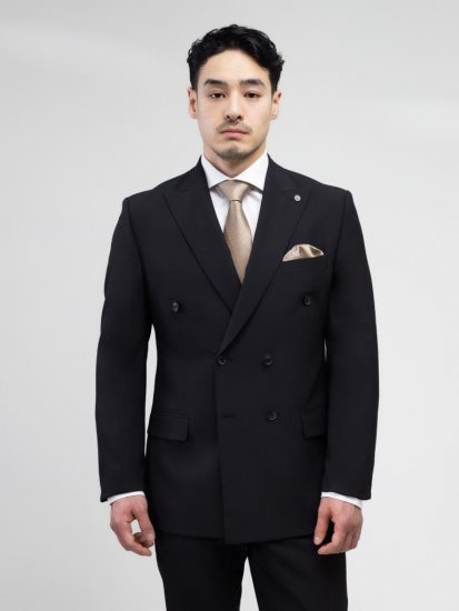 Костюм MAZALTOVMAN 2-ка премиум Черный двубортный